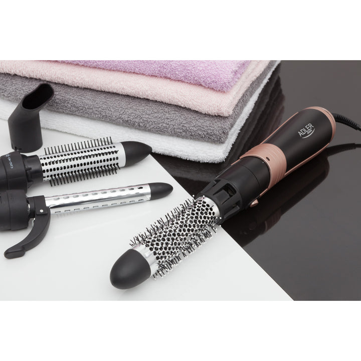 Adler fier de călcat cu ondulator și uscător, multifuncțional, 6 accesorii, 2 setări de temperatură, 1000 W, AD 2022