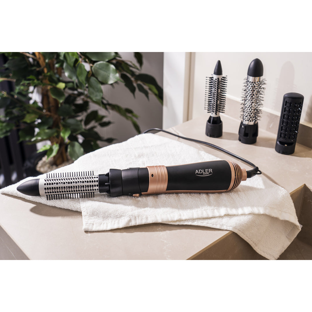 Adler fier de călcat cu ondulator și uscător, multifuncțional, 6 accesorii, 2 setări de temperatură, 1000 W, AD 2022