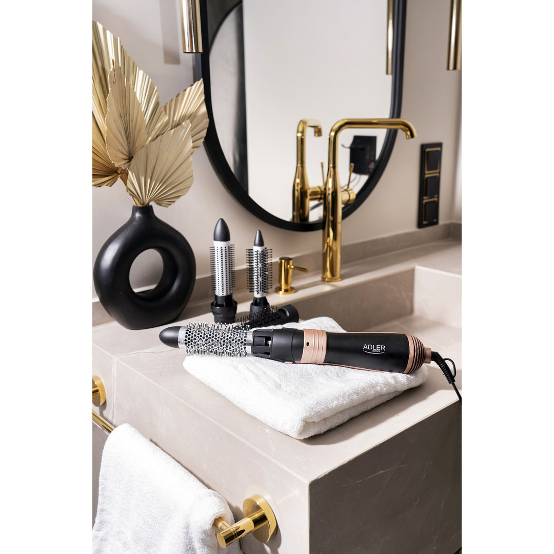 Adler fier de călcat cu ondulator și uscător, multifuncțional, 6 accesorii, 2 setări de temperatură, 1000 W, AD 2022