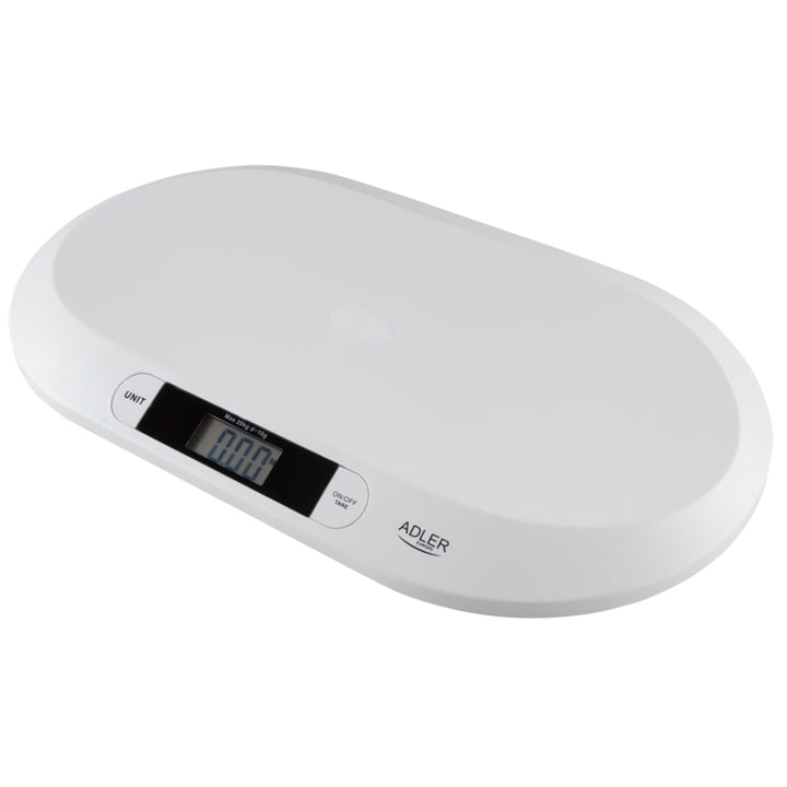 Cântar pentru copii și bebeluși Adler, afișaj LCD, iluminare din spate, funcție de tarare AD8139