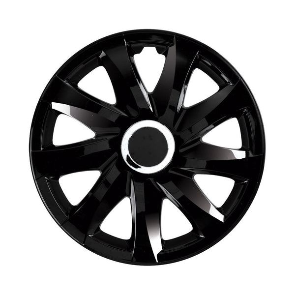 Capace de butuci universale 15" NRM DRIFT negru lac negru presat 4 bucăți