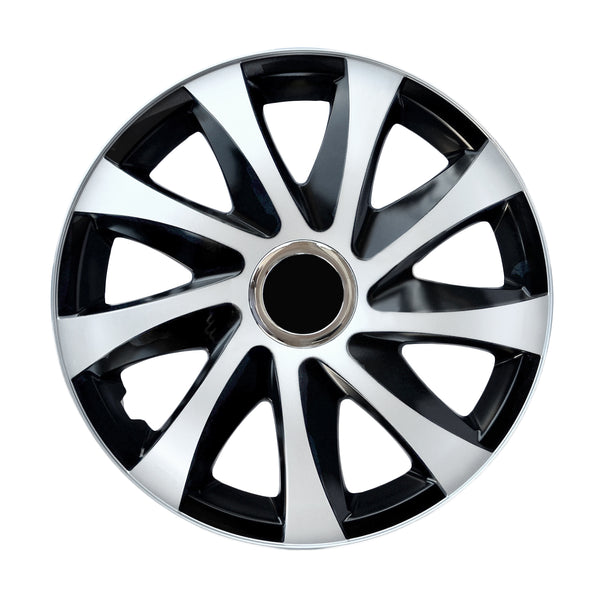 Capace de butuci universale 15" NRM DRIFT Extra alb/negru 4 bucăți