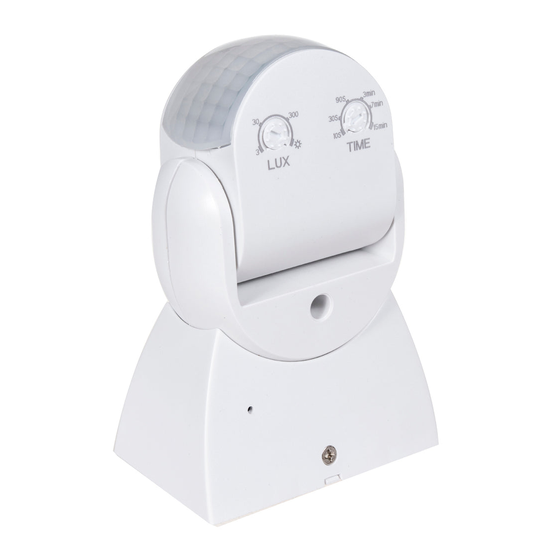 Detector de mișcare Maclean PIR, infraroșu, IP65, alb, rază de acțiune 12m, MCE201W