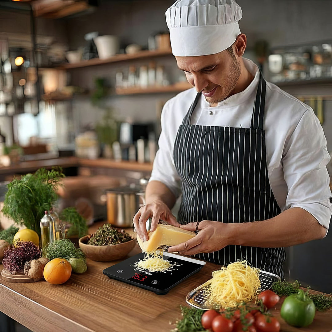 Cantar digital de bucatarie LED, negru, GreenBlue GB171 min 1g max 5000g