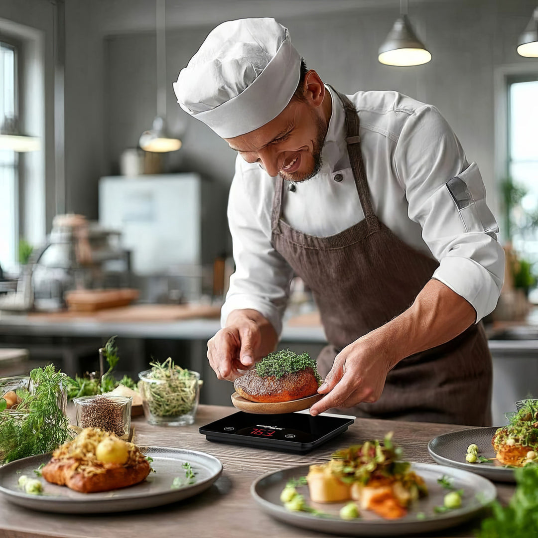 Cantar digital de bucatarie LED, negru, GreenBlue GB171 min 1g max 5000g