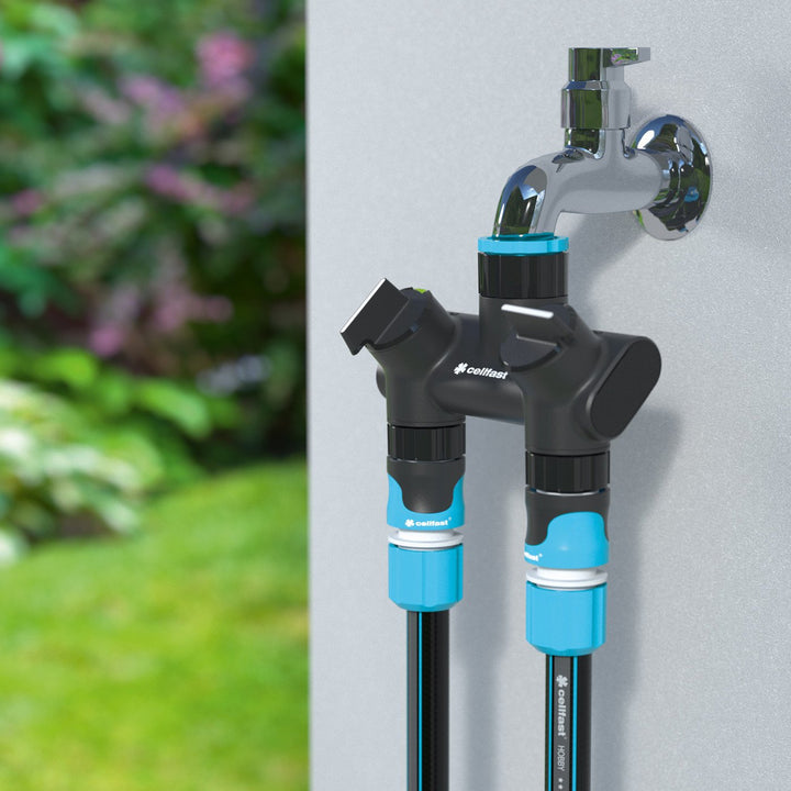 Colector dublu Cellfast Ergo cu control al debitului