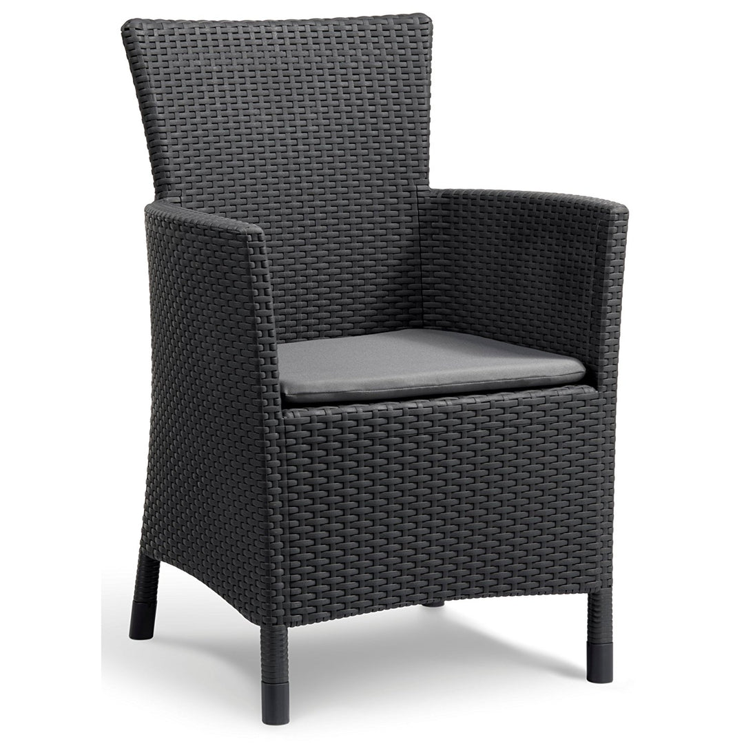 Set mobilier de grădină 3 elemente Rosario grafit imitație rattan-tricot Curver