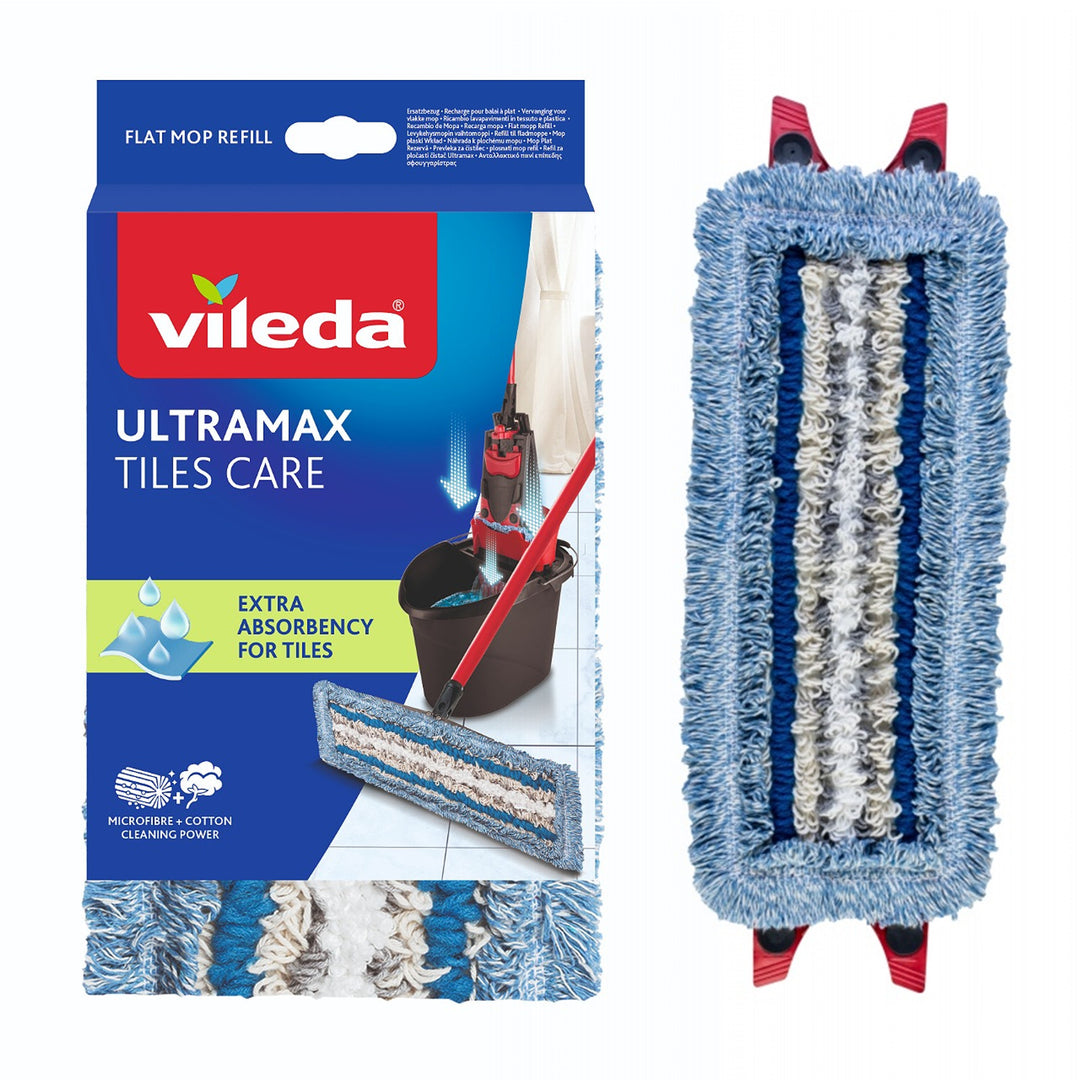 Capac pentru mop Vileda, pentru curățarea gresiei, a parchetului din PVC, Ultramax Tiles Care
