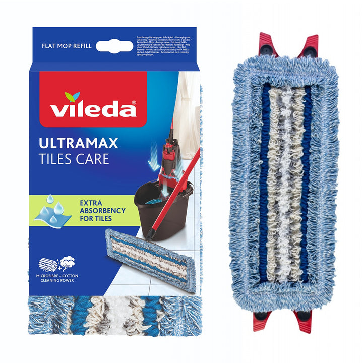 Capac pentru mop Vileda, pentru curățarea gresiei, a parchetului din PVC, Ultramax Tiles Care