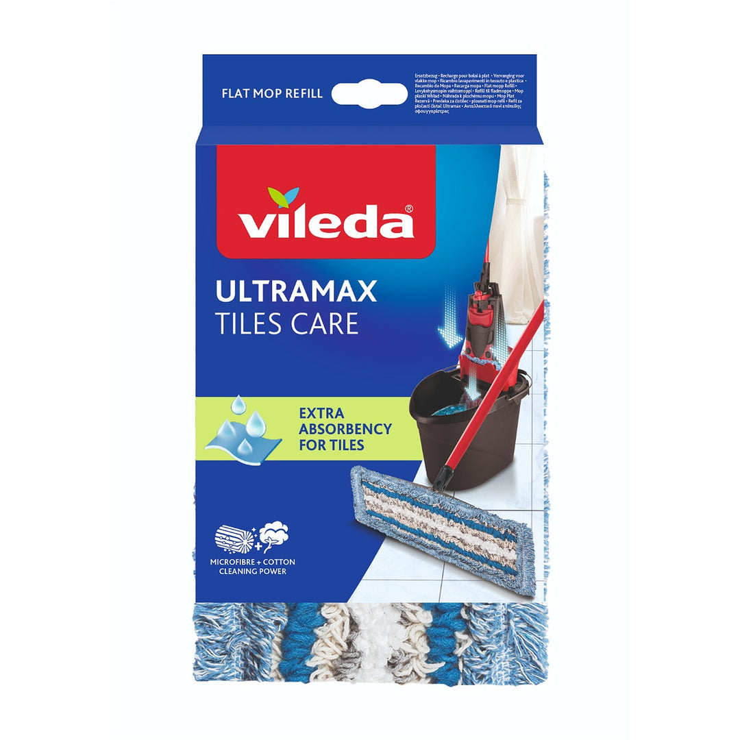 Capac pentru mop Vileda, pentru curățarea gresiei, a parchetului din PVC, Ultramax Tiles Care