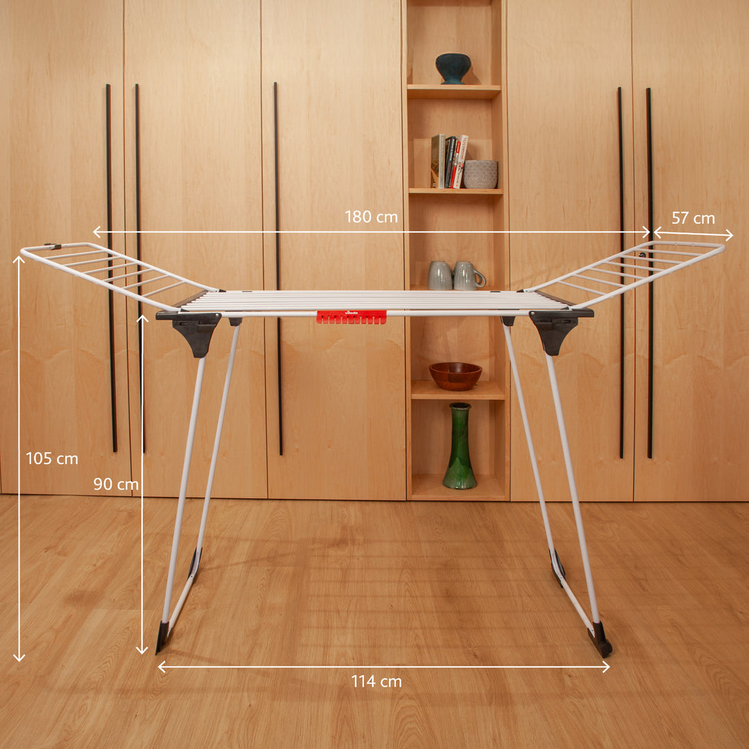 Uscător de rufe vertical Vileda King cu bare groase din aluminiu