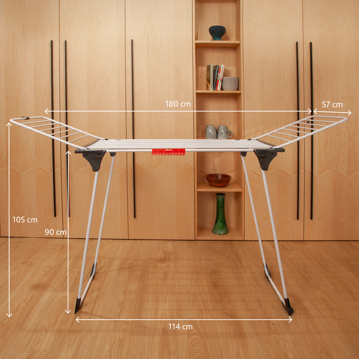 Uscător de rufe vertical Vileda King cu bare groase din aluminiu