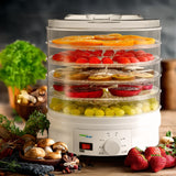 Uscator pentru legume, ciuperci, fructe si ierburi GreenBlue GB190, 5 straturi, 250 W