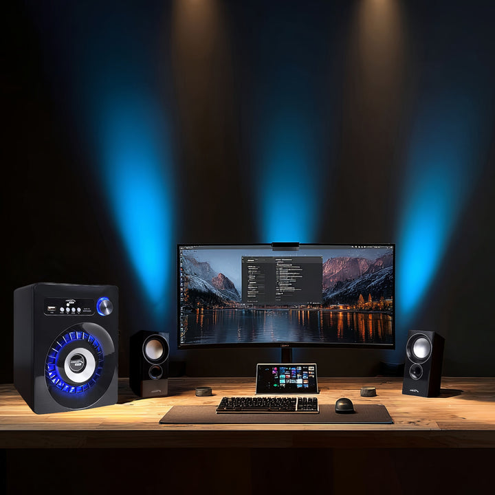 Sistem audio Bluetooth 2.1 Audiocore, radio FM, jack TF, AUX, alimentare USB, AC910