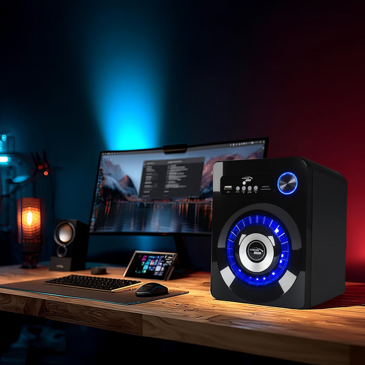 Sistem audio Bluetooth 2.1 Audiocore, radio FM, jack TF, AUX, alimentare USB, AC910