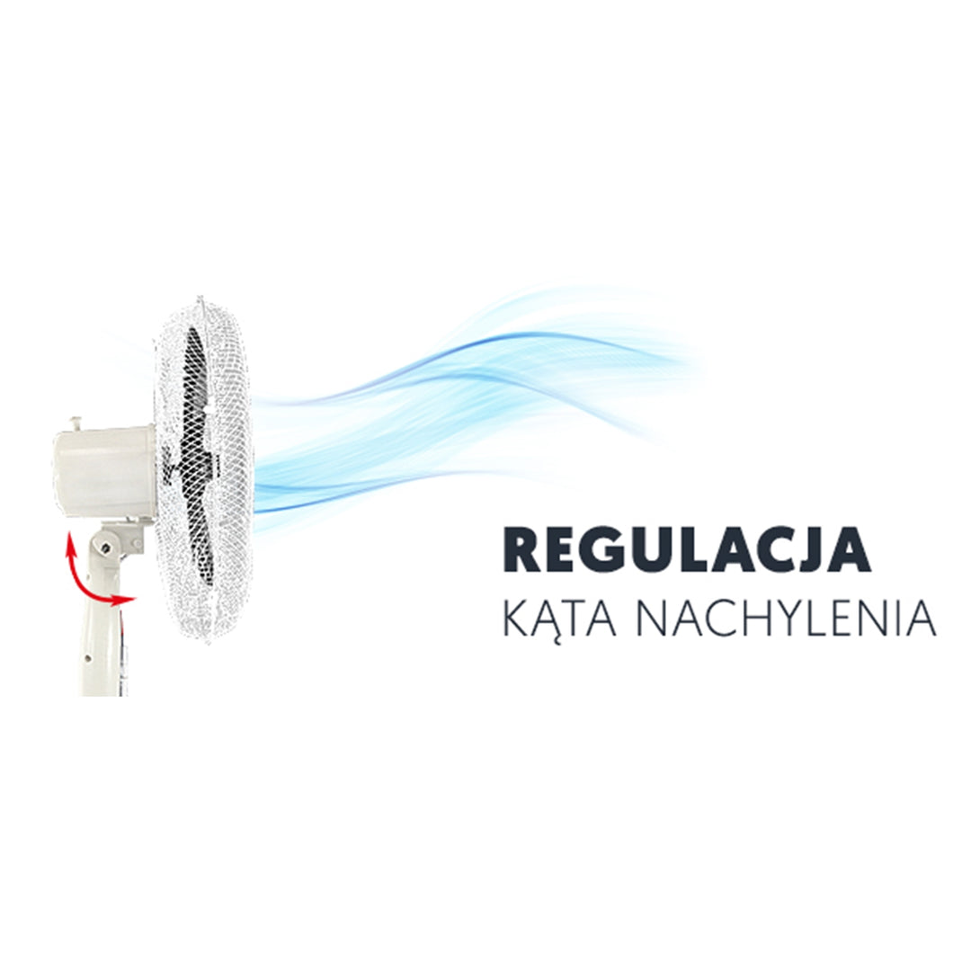 Ventilator de podea cu oscilație 40W LTC WT01 alb