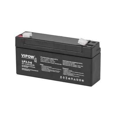 Baterie Vipow cu gel, fără întreținere, cu durată lungă de viață, 6V 3.3Ah, BAT0205
