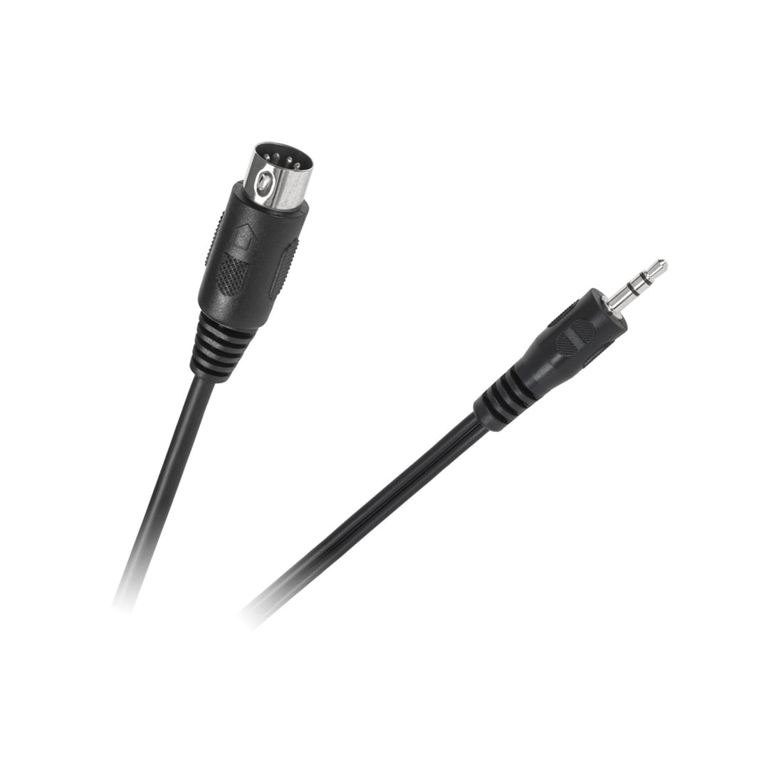 Cablu audio DIN5 - mufă mini jack 3,5 mm, 120 cm, negru