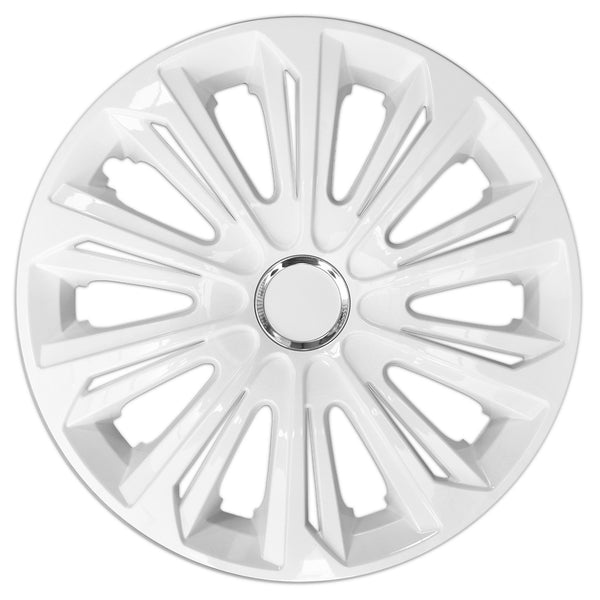 Capace de butuci universale 14" NRM STRONG lăcuit alb 4 bucăți