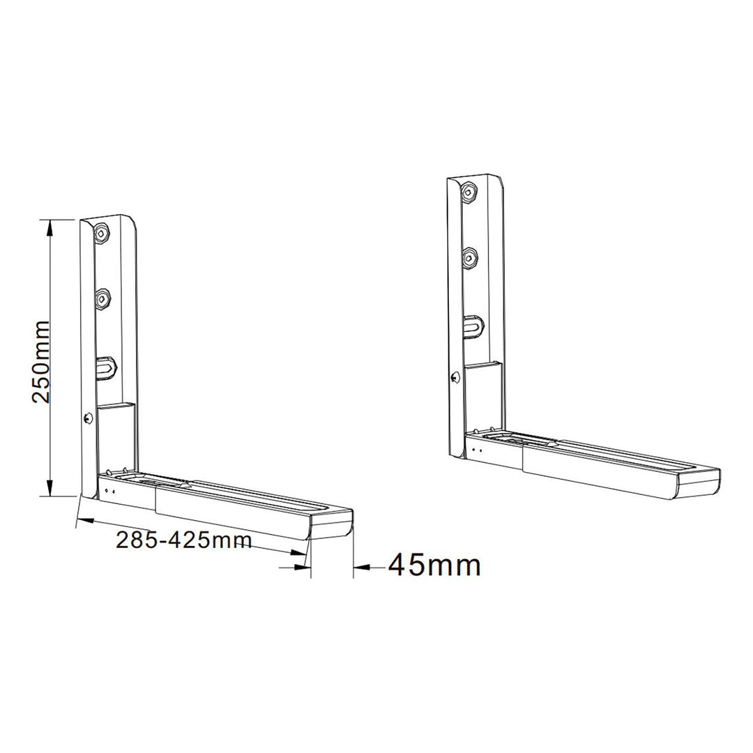 Suport de perete pentru cuptor cu microunde MC-01 30kg lungime picior reglabil