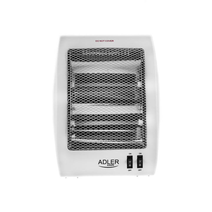 Încălzitor cu halogen Adler, 2 niveluri de putere, 2 lămpi puternice cu cuarț, alb, AD 7709