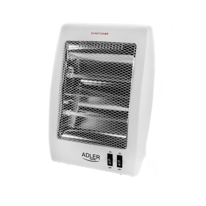 Încălzitor cu halogen Adler, 2 niveluri de putere, 2 lămpi puternice cu cuarț, alb, AD 7709