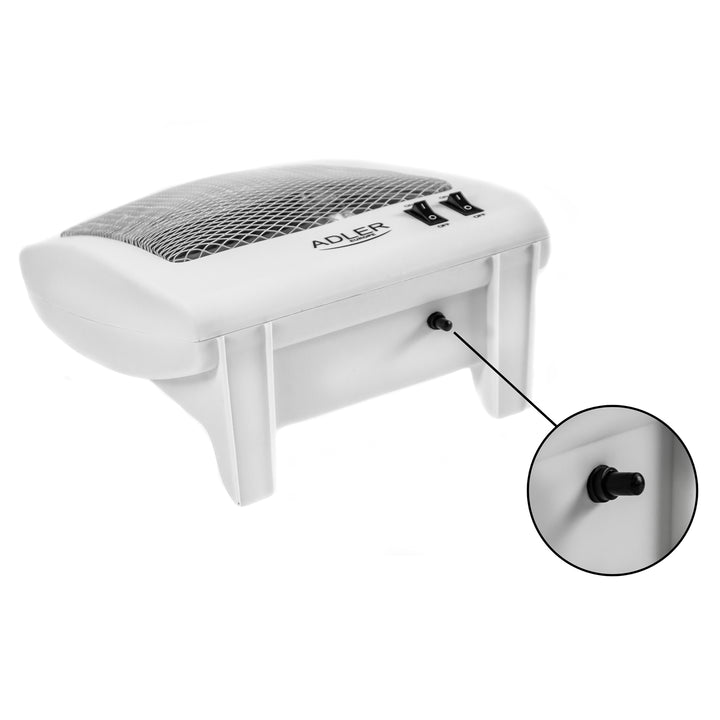 Încălzitor cu halogen Adler, 2 niveluri de putere, 2 lămpi puternice cu cuarț, alb, AD 7709
