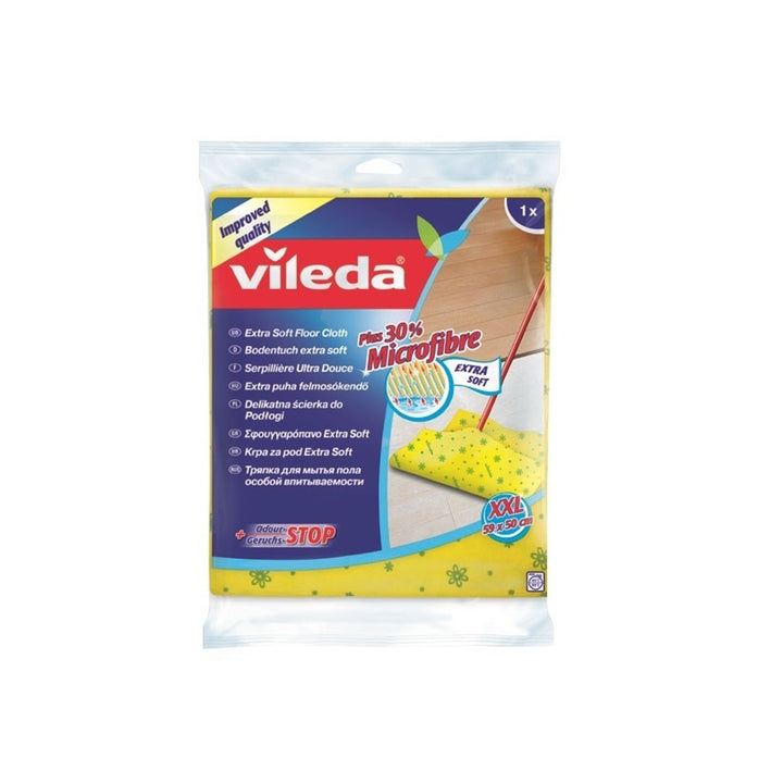 Pânză de podea Vileda Odor cu fibre microactive cu ioni de argint, 60cm galben