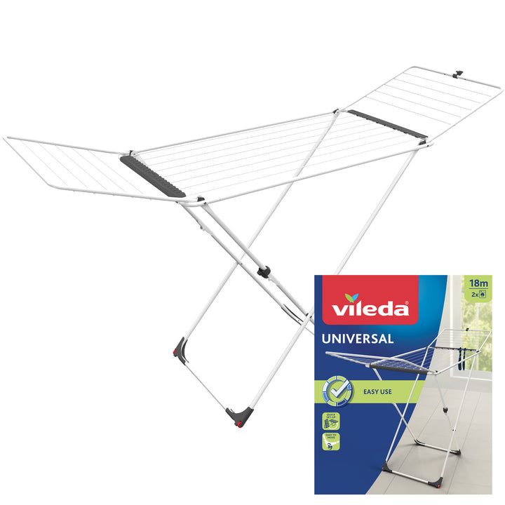 Vileda Universal pliante roată uscător de rufe 18m