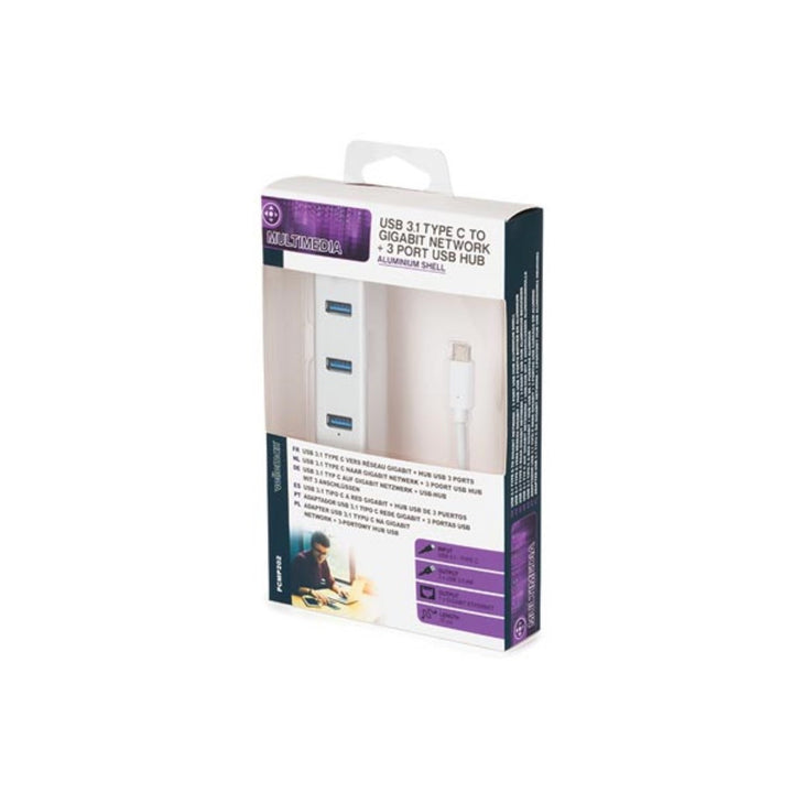 Adaptor USB-C la Gigabit Ethernet pentru conexiune de rețea de mare viteză Velleman PCMP202