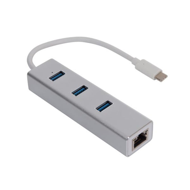 Adaptor USB-C la Gigabit Ethernet pentru conexiune de rețea de mare viteză Velleman PCMP202