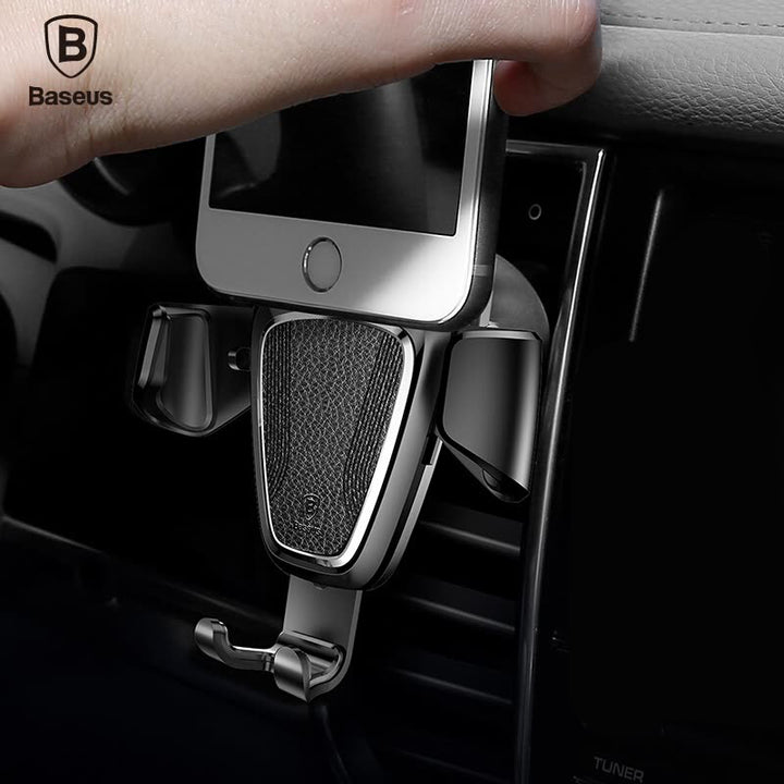 Suport auto gravitațional Suport universal pentru telefon inteligent Suport telefon mobil pentru mașină 360 ° (montare grilă de ventilație)
