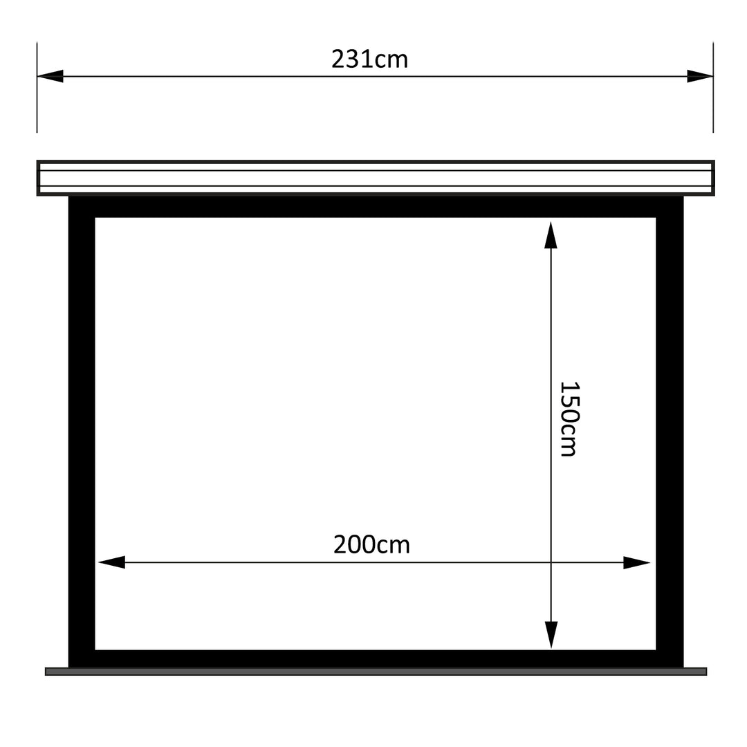 Ecran electric tensionat 100" 200 x 150 cm Maclean Premium MC-992