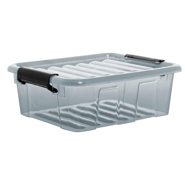 Coș de gunoi cu capac Plast Team Home Box 2L gri transparent