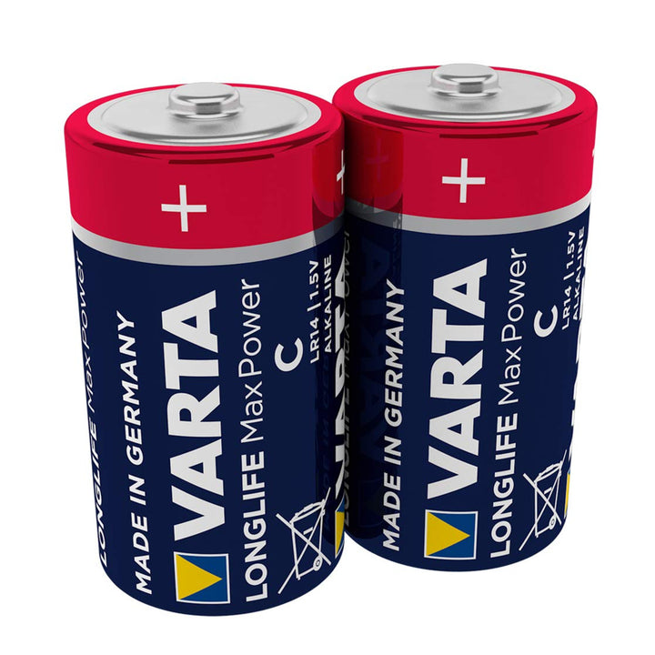 Baterii alcaline 2x Varta Longlife Max Power R14