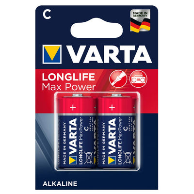Baterii alcaline 2x Varta Longlife Max Power R14