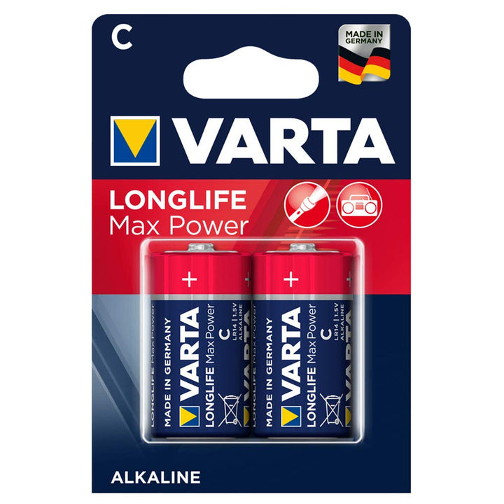 Baterii alcaline 2x Varta Longlife Max Power R14