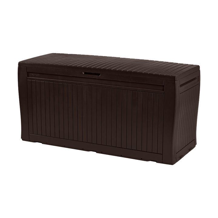 Cutie de grădină Keter Comfy 270L maro încăpătoare și durabilă