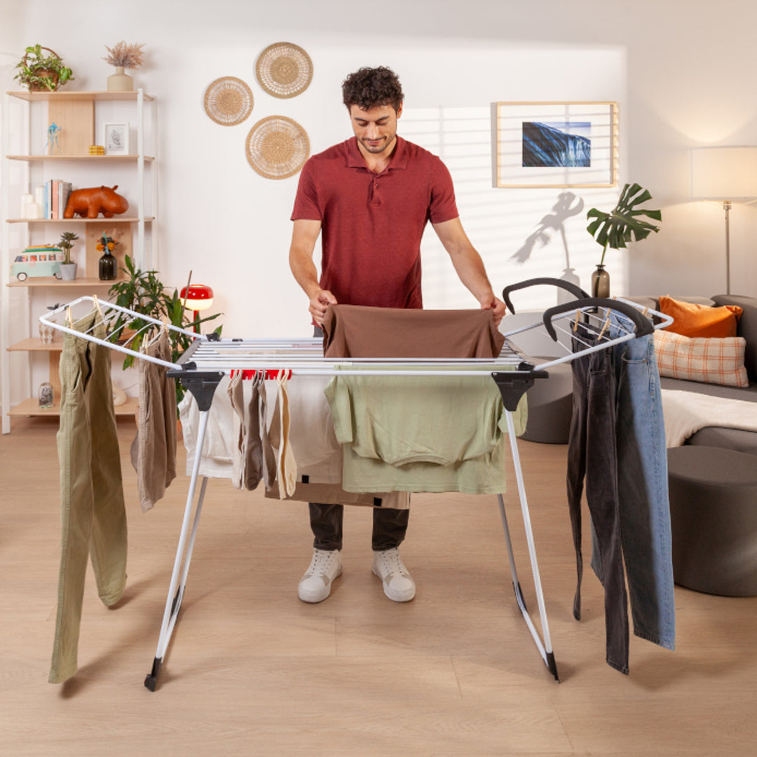 Uscător de rufe Vileda Premium 2-în-1 cu blocare cu aripă