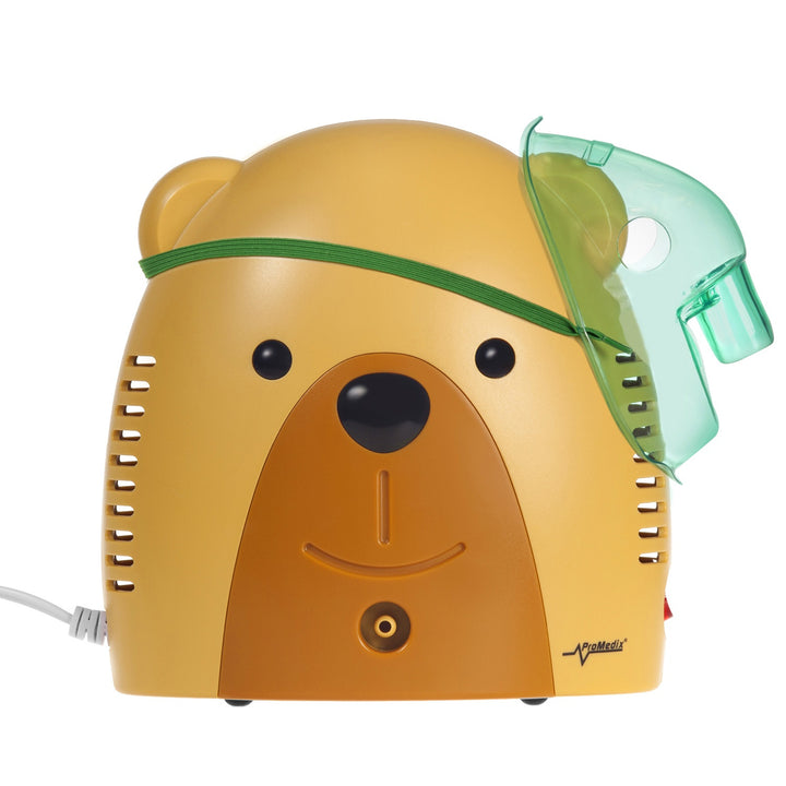 Inhalator pentru copii Promedix PR-811 ursuleț de pluș, set nebulizator, măști, filtre Versiunea britanică