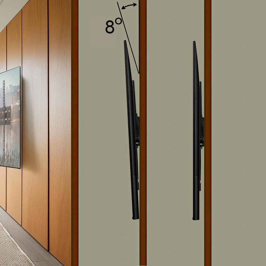 Suport TV ultra subțire de 26-55 "încărcare până la 40 kg universal negru max vesa 400x400 Maclean MC-862
