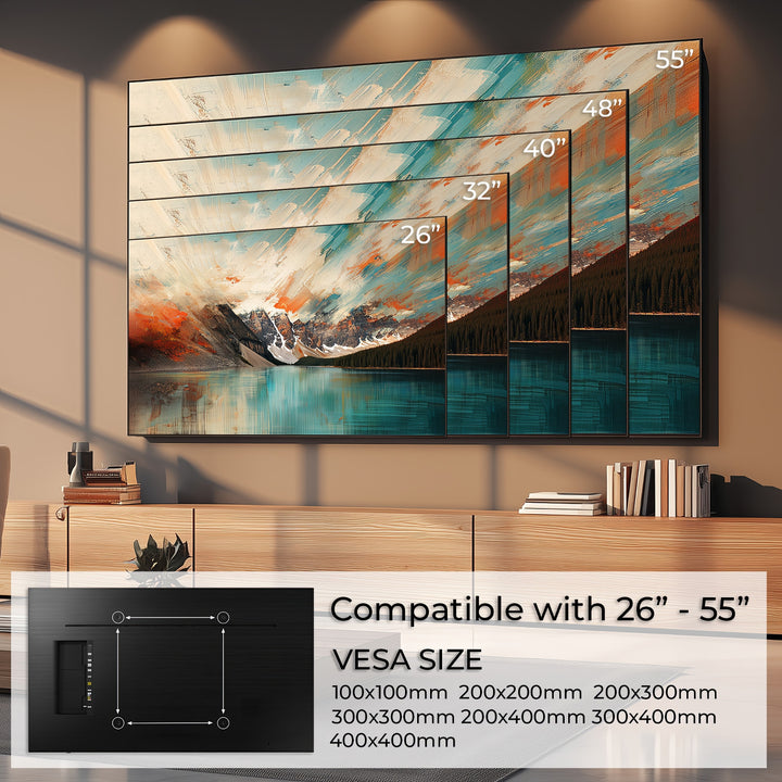 Suport TV ultra subțire de 26-55 "încărcare până la 40 kg universal negru max vesa 400x400 Maclean MC-862