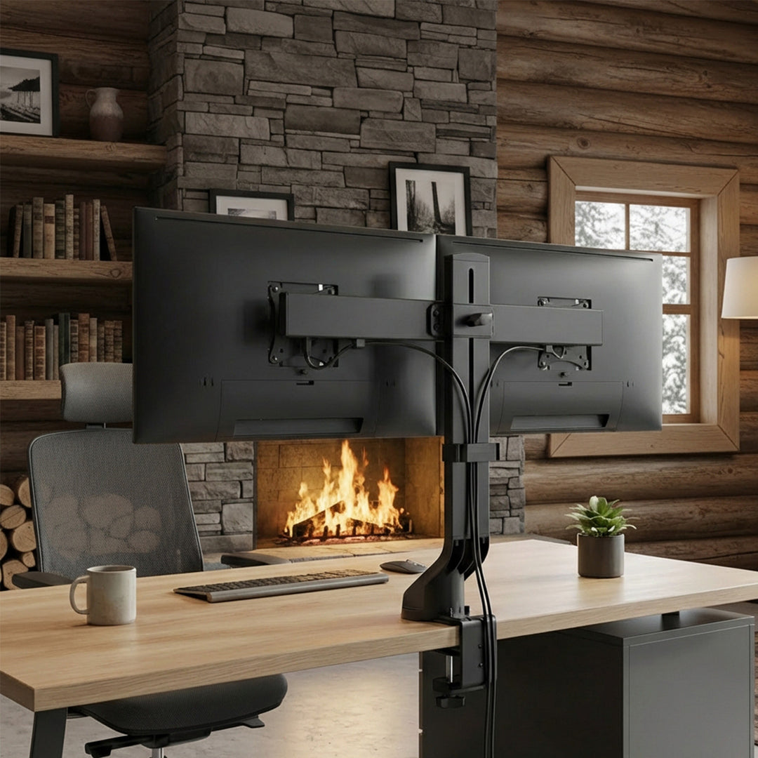 Suport pentru 2 monitoare, 17-27", 14 kg, MC-854, negru