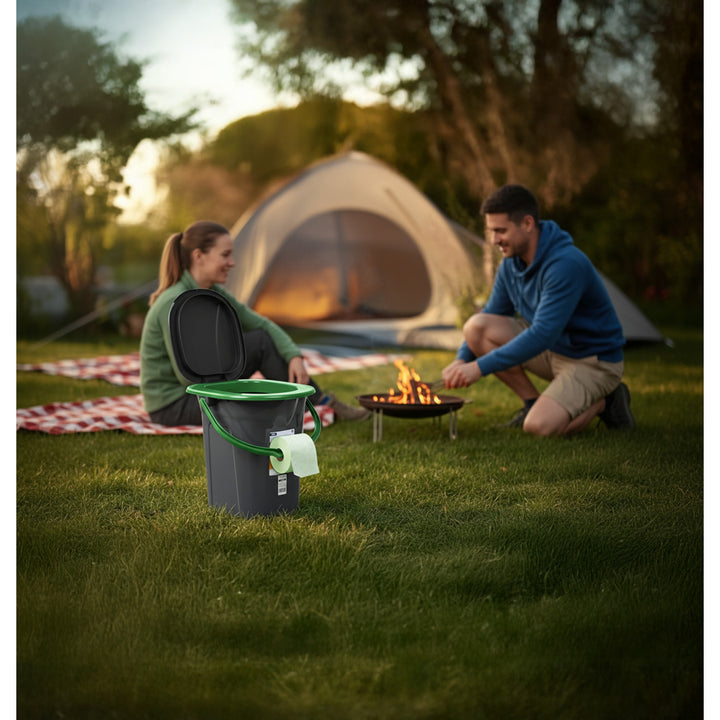 Toaletă turistică portabila GreenBlue negru-verde 19 L