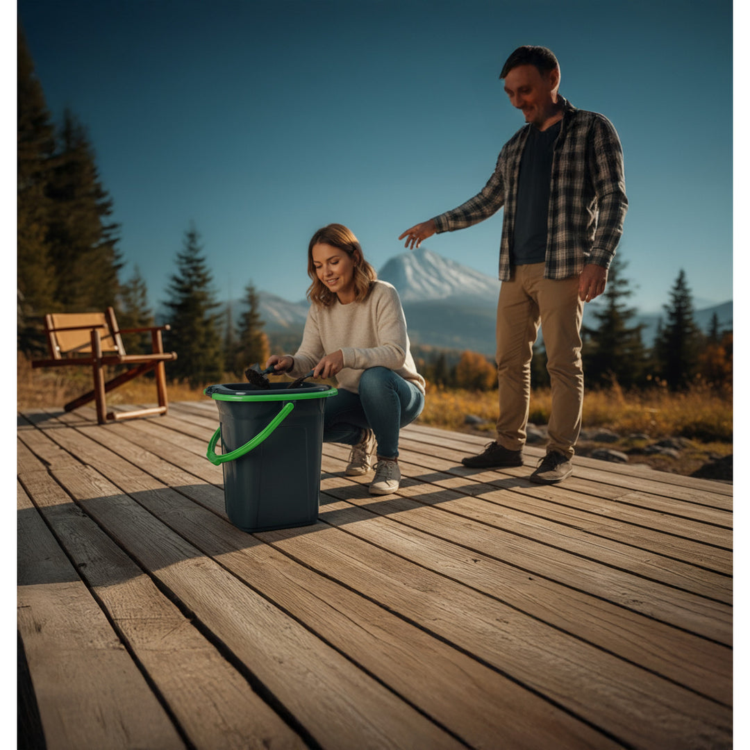 Toaletă turistică portabila GreenBlue negru-verde 19 L