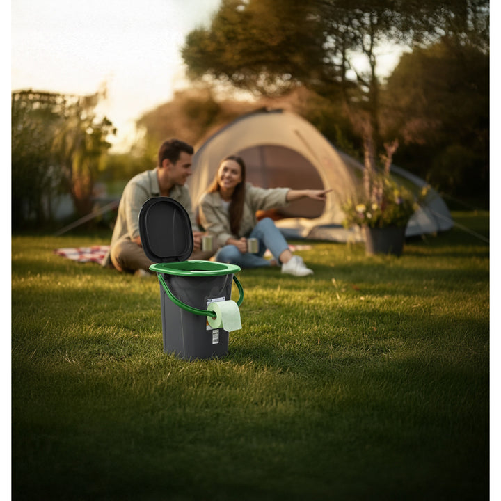 Toaletă turistică portabila GreenBlue negru-verde 19 L