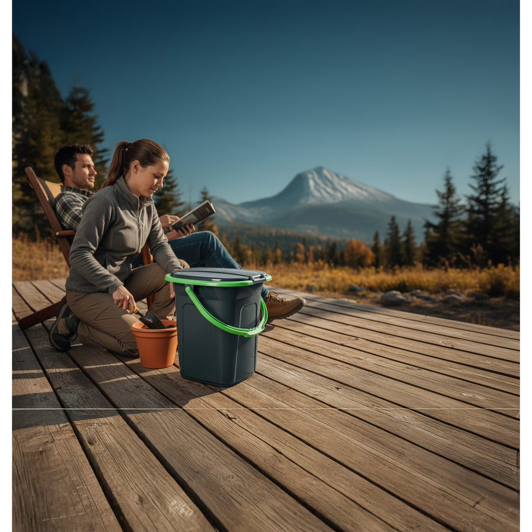 Toaletă turistică portabila GreenBlue negru-verde 19 L