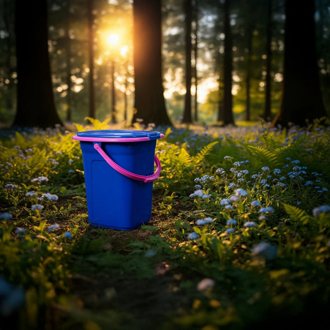 Toaletă turistică portabila GreenBlue bleumarin-roz 19 L