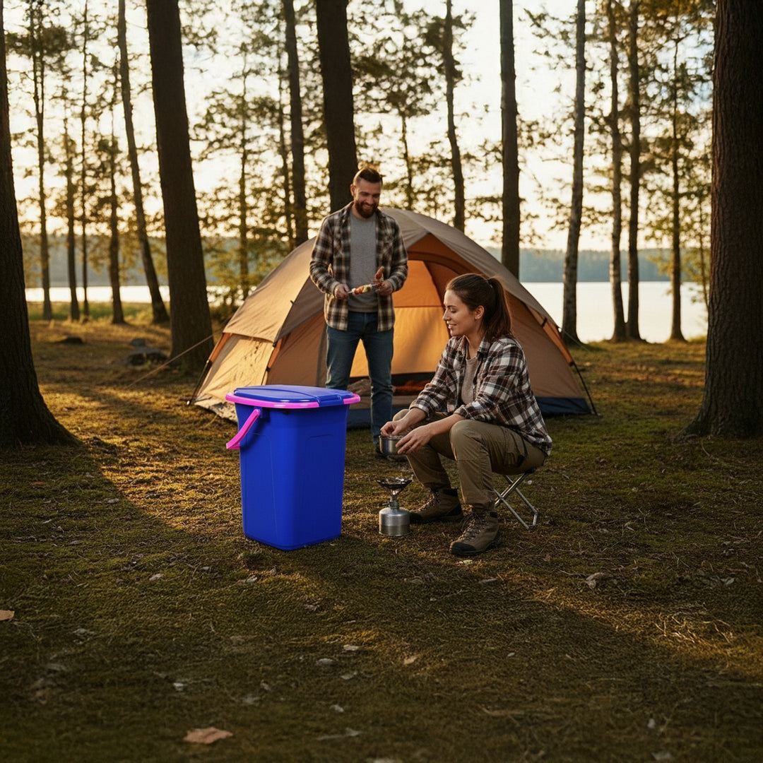 Toaletă turistică portabila GreenBlue bleumarin-roz 19 L