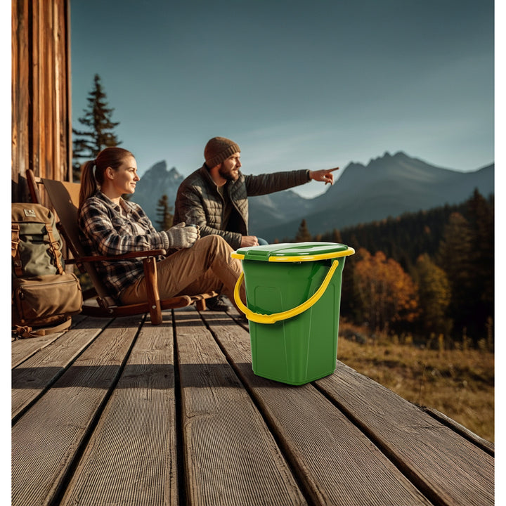 Toaletă turistică GreenBlue verde inchis - portocaliu 19 L